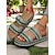 economico Infradito da Vacanza-sandali infradito intrecciati blu boho da donna – pantofole etniche con plateau per vacanze al mare e outfit estivi casual