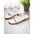 economico Sandali Eleganti-sandali piatti da donna con cinturini bianchi e design incrociato - scarpe estive slip-on minimaliste per appuntamenti casual e outfit quotidiani