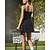 preiswerte Damenkleid-Damen Patchwork Tenniskleid mit integrierten Shorts und BH Sportkleid Ärmellos Kontrastbindung Atmungsaktiv Tennis Pickleball Träger Kleid Schwarz Gelb Dunkelmarine Tennisbekleidung