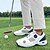 preiswerte Herren Golfschuhe-Weiß-blaue Golfschuhe für Herren mit atmungsaktivem Mesh-Obermaterial – erstklassiger Komfort und Stabilität für Golfbegeisterte