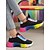 Χαμηλού Κόστους Γυναικεία Sneakers-Γυναικεία πολύχρωμα, χοντρά αθλητικά παπούτσια με ντεγκραντέ σόλα – μοντέρνα αθλητικά παπούτσια με κορδόνια σε ουράνιο τόξο για casual ρούχα, lgbt φεστιβάλ και street style