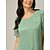 abordables Vestidos de fiesta-Mujer Vestido hasta la Rodilla Vestido de raso Elegante Casual Holgado Floral Manga Corta Cuello Barco Verde salvia Verano