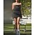 preiswerte Damenkleid-Damen Patchwork Tenniskleid mit integrierten Shorts und BH Sportkleid Ärmellos Kontrastbindung Atmungsaktiv Tennis Pickleball Träger Kleid Schwarz Gelb Dunkelmarine Tennisbekleidung