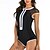 preiswerte Hautausschlagswächter-Damen Anti UV Shirt Badeanzug Bademode UV-Sonnenschutz UPF50+ Ärmellos Bademode Badeanzug Frontreißverschluss Schwimmen Surfen Strand Wassersport Patchwork Sommer Frühling Herbst