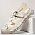 abordables Sandalias casuales-Sandalias deportivas blancas de punta cerrada para hombre, con tiras ajustables y suela resistente para actividades al aire libre y deportes acuáticos.