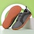 cheap Casual Sneakers-Men's Gray Knit Sneakers with Orange Sole – Breathable Lightweight Casual Shoes for Daily Commutes, Walking and Outdoor Activities