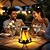 abordables Appliques d&#039;extérieur-Lampe solaire à pince, lampe de cour, lampe suspendue de jardin extérieur, lampe de paysage à flamme, lampadaire, lampe de pelouse, lampe décorative, 2 pièces, 1 pièce