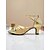 voordelige Latin dansschoenen-Zilveren glinsterende ballroom dansschoenen voor dames met lage hakken, sandalen voor latin salsa performances voor gala- en professionele dansers