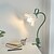 economico lampada da comodino-Lanterna floreale moderna, lampada da tavolo in vetro soffiato a forma di fiore di giglio, luce notturna da comodino, luce fatata USB per camera da letto, soggiorno, base lampada E27