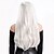 baratos Perucas Sintéticas sem Touca-Perucas sintéticas Kinky Liso Reta natural Corte em Camadas Com Franjas Fabrico à Máquina Peruca 24 polegadas A1 Cabelo Sintético Mulheres Clássico Confortável Cores Gradiente Branco
