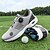 preiswerte Herren Golfschuhe-Weiß-blaue Golfschuhe für Herren mit atmungsaktivem Mesh-Obermaterial – erstklassiger Komfort und Stabilität für Golfbegeisterte