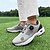 preiswerte Herren Golfschuhe-Weiß-blaue Golfschuhe für Herren mit atmungsaktivem Mesh-Obermaterial – erstklassiger Komfort und Stabilität für Golfbegeisterte