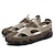 economico Sandali casual-sandali da uomo in rete marrone con cinturini regolabili e suola ammortizzata per escursioni, spiaggia e avventure estive