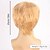 baratos Perucas Casam-Perucas sintéticas Kinky Liso Reta natural Corte Assimétrico Partida Profunda Fabrico à Máquina Peruca 10 polegadas A1 Cabelo Sintético Mulheres Clássico Confortável Cores Gradiente Loiro