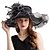 billige Festhatter-Elegant organza derbyhatt for kvinner med bred brem, solhatter til bryllup, teselskap, fascinatorhatt