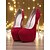 cheap Nightlife Party-Women&#039;s Red Suede Platform Heels with Metallic Stiletto and Waterproof Platform for Nightlife Parties