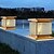 baratos Post Light-Luzes de poste externas modernas para cercas externas de casa, luz de coluna com acabamento em acrílico preto, luzes de pilar quadradas à prova d&#039;água IP65 para varanda, porta, jardim da frente