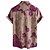 abordables Tapas-Retro Antiguo Boho Años 70 Camisas Camisas Hawaianas Hippie Floral Disfraz Hombre Víspera de Todos los Santos Carnaval Festival de Música vacaciones en la playa Fiesta temática retro Adulto Camisas