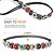 abordables Accesorios para el peinado del cabello-1 diadema con cuentas de diamantes de imitación, bandas elásticas para el cabello para mujeres y niñas, accesorios para el cabello de 20 a 26,8 pulgadas, multicolor