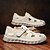 abordables Sandalias casuales-Sandalias deportivas blancas de punta cerrada para hombre, con tiras ajustables y suela resistente para actividades al aire libre y deportes acuáticos.