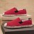 abordables Chaussures sans lacets &amp; mocassins-Chaussures espadrilles rouges à enfiler pour hommes avec semelle en jute - chaussures d&#039;été confortables et à la mode pour un usage quotidien