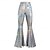 abordables Fondos-Retro Antiguo Años 70 Genial Los pantalones de campana Pantalones acampanados Disco Alta cintura Patente de látex brillante Metálico Piel de Serpiente Disfraz Mujer Víspera de Todos los Santos