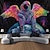 זול שטיחי קיר של Blacklight-שטיח באור שחור זוהר בחושך מסיבת זוהר UV ריאקטיבית אסטרונאוט כנפיים טריפיות הר ערפילי גלקסיה שטיח תלוי אומנות קיר קירול לסלון חדר שינה