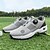 preiswerte Herren Golfschuhe-Weiß-blaue Golfschuhe für Herren mit atmungsaktivem Mesh-Obermaterial – erstklassiger Komfort und Stabilität für Golfbegeisterte