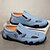 cheap Casual Sandals-Men&#039;s Sandals Blue Sports Sandals with Closed Toe and Adjustable Fit for Hiking Running and Summer Activities