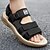 cheap Outdoor Sandals-Men's Tan Multi-Strap Sport Sandals with Adjustable Velcro Straps – Rugged Outdoor Sandals for Hiking, Camping or Everyday Casual Use