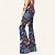 halpa Pohjat-Retro / vintage Boheemi 1970 luku Bell Bottoms housut levenevät leggingsit Hippi Disko Korkea vyötärö Paisley-kuvio Tribaali Naisten Halloween Karnevaali Loma musiikkifestivaali Festivaali Aikuisten