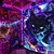 billige Blacklight -billedvev-Blacklight Vev Som Lyser I Mørket Glow Party UV Reaktiv Katt Trippy Tåkete Hengende Veve Veggkunst Mural Stue Soverom