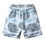 abordables Pantalones Cortos Élite para Hombres-Hombre Pantalón corto Pantalones cortos de playa Correa Graphic Hoja Animal Transpirable Secado rápido Longitud de la rodilla Exterior Vacaciones Hogar Vacaciones Estilo Étnico Azul cielo Ejercito