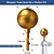 billige Hageflagg, Banner-Flaggstang Kule Topper Ornament-Flaggstang Top Erstatning Gull Aluminium Anodisert Finish - 1/2&quot;13UNC Gjenging Passer de Fleste USA Flaggstenger Lastebil Lampe Sollys