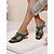 economico cocktail-sandali da donna in raso verde con decorazioni in strass - tacchi a blocco con punta aperta per feste glamour nella vita notturna