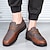economico Scarpe Casual con Lacci-sneakers slip-on da uomo marroni e beige con design elastico: calzature leggere e flessibili per uscite casual, viaggi e uso quotidiano