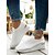 billige Sneakers til kvinner-hvite strikkede slip-on joggesko for kvinner – moderne og komfortabel stil for aktive kvinner i utendørs turer, treningsøkter og uformelle byutforskninger