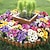 abordables Fleurs artificielles-Lot de 12 bouquets de fleurs artificielles pour décoration extérieure, fausses marguerites en soie, résistantes aux UV, pour jardin, véranda, jardinière, chambre, décoration d'intérieur, jaune