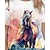 billige Pige 3D Dyr-Pige 3D Hest T-shirt Kortærmet Sommer Forår Mode Basale Børn 4-12 år Rund hals udendørs Afslappet Daglig Regulær