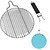 cheap Grills &amp; Outdoor Cooking-Round Portable BBQ Grill Basket, Stainless Steel Fish Grill Rack with Removable Secure Locking Handle, Grill Accessories for Outdoor Grill Vegetables Fishes Shrimp