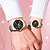 baratos Relógios Quartz-Relógio de casal elegante com design simples de strass e mostrador de losango ipx7 à prova d&#039;água calendário luminoso data pulseira de aço relógio de quartzo presente de dia dos namorados (1 relógio