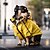 baratos capa de chuva-Capa de chuva impermeável para cachorro, poncho com capuz, capa de chuva para animais de estimação com furo para guia para cães pequenos, médios e grandes