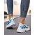 economico Per le donne-Sneakers Flyknit da donna con stampa a farfalla blu: scarpe da ginnastica leggere e alla moda per passeggiate, uscite informali e viaggi
