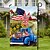 abordables Drapeaux et banderoles de jardin-Drapeau de jardin du 4 juillet jour de l&#039;indépendance drapeaux de jardin 12 x 18 pouces petits drapeaux de jardin pour l&#039;extérieur drapeaux extérieurs de la journée du souvenir drapeaux de jardin de