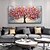 cheap Tree Oil Paintings-Mintura Handmade 3D Tree Flowers Landscape Oil Paintings On Canvas Wall Art Decoration Modern Abstract Picture For Home Decor Rolled Frameless Unstretched Painting