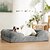 abordables Lits &amp; Hamacs-Chien Chat Animaux de Compagnie Animaux de compagnie Lit Paniers Canapé de salon Lits pour chiens Tapis de lit pour chien Couleur Unie Chaud Respirant Doux Lavable Élastique Tissu Matériau Spécial