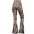 levne Spodní části-Retro Cikánský 70. léta Kalhoty Bell Bottoms světlé legíny Roztažené kalhoty Disko Vysoký pas Zvíře Leopard Maškarní kostým Dámské předvečer Všech svatých Karneval Dovolená hudební festival Festival