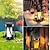 abordables Appliques d&#039;extérieur-Lampe solaire à pince, lampe de cour, lampe suspendue de jardin extérieur, lampe de paysage à flamme, lampadaire, lampe de pelouse, lampe décorative, 2 pièces, 1 pièce