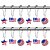 cheap Shower Curtains-1pc 4th of July Shower Curtain Hooks With Ball Bearings, American Patriotic Blue White Red Curtain Tiebacks, Independence Day For Bathroom Accessories