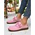 billiga Träskor och tofflor till damer-Dammockasiner med mjuk sula – rosa loafers med fransar, lätt slip-on-design med utskärningar, perfekt för trädgårdspromenader och avslappnade utflykter